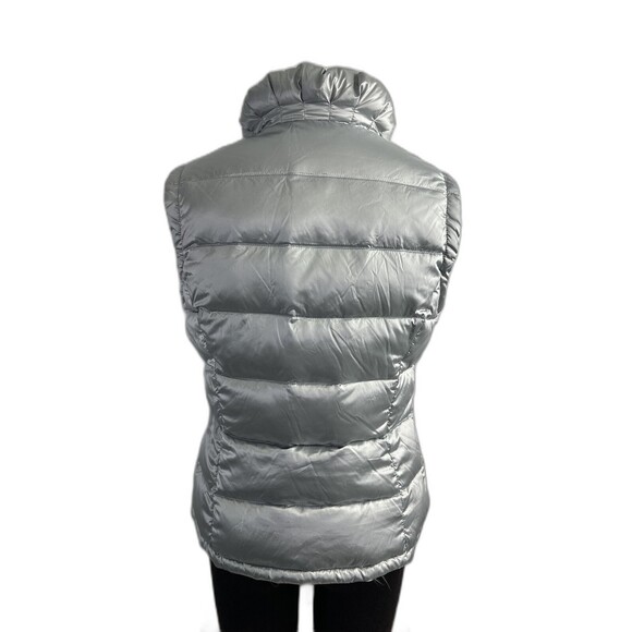 Calvin Klein Sleeveless silver puffer vest, women's sz  M - Picture 4 of 10